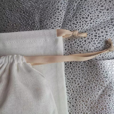 Sac à cordes en lin de jute parfait pour bijoux et stockage numérique réutilisable