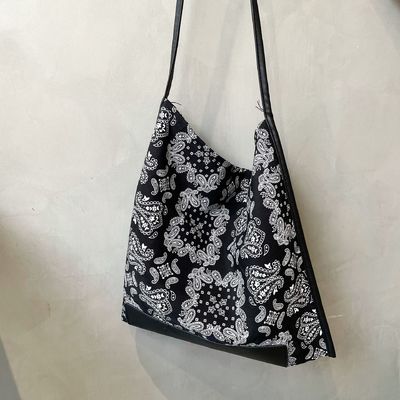 Fermeture ouverte Voyage et sortie Style ethnique Femmes sac de magasinage à imprimerie Paisley