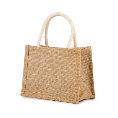 Sac de jute accepté OEM/ODM avec logo personnalisé pour les achats écologiques réutilisables sur la plage