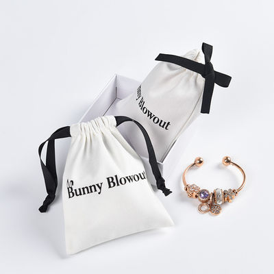 Sac à cordes en coton à logo personnalisé pour un rangement facile des lunettes et des produits numériques