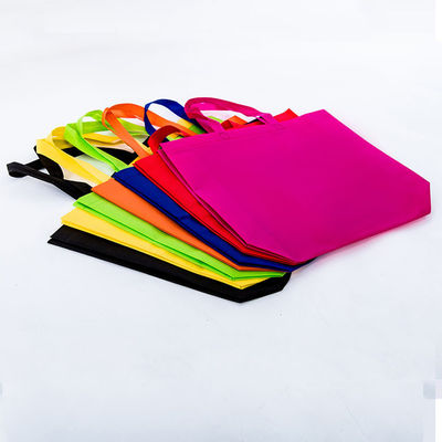 Coloriage sac de magasinage non tissé avec imprimante de logo sur mesure et revêtement en polyester