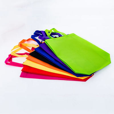 Coloriage sac de magasinage non tissé avec imprimante de logo sur mesure et revêtement en polyester