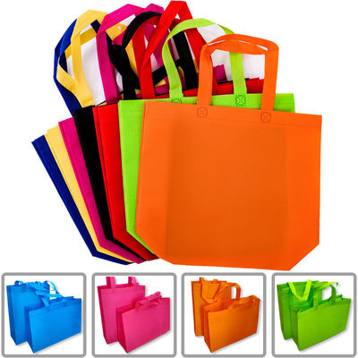Coloriage sac de magasinage non tissé avec imprimante de logo sur mesure et revêtement en polyester