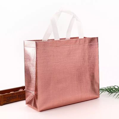 Sacs à main à angles courbés de taille moyenne en matériaux non tissés laminés pour achats sur mesure