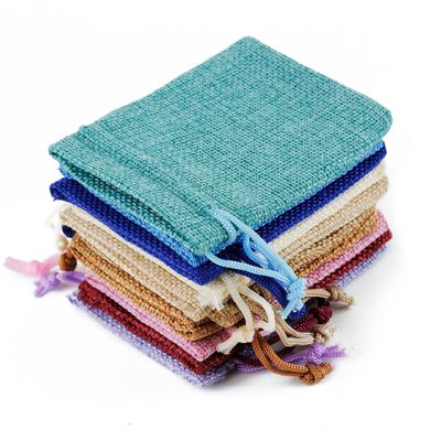 Sac à cordes en lin imprimé sur mesure pour bijoux et stockage de produits numériques