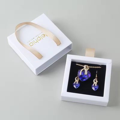 Logo personnalisé bijoux sac de velours rose sacs en papier de diapositives boîte cadeau emballage pour ongles