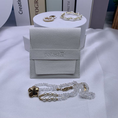 OEM/ODM Acceptable sac à bijoux pour les accessoires personnalisés de logo de luxe suède