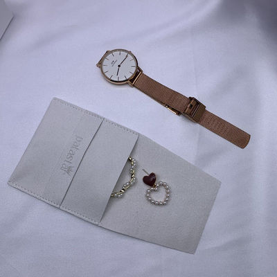 OEM/ODM Acceptable sac à bijoux pour les accessoires personnalisés de logo de luxe suède