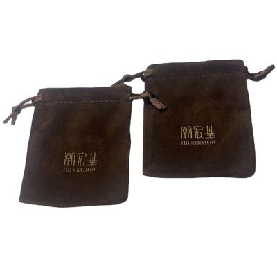 Petit cerceau à dés Collier cadeau bijoux de velours Poussière d'emballage Sacoche à corde de traction Sac à suède