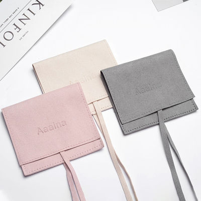 OEM/ODM Acceptable Sac à bijoux en microfibre de suède Style de luxe pour logo personnalisé