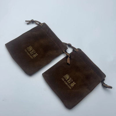 Petit cerceau à dés Collier cadeau bijoux de velours Poussière d'emballage Sacoche à corde de traction Sac à suède