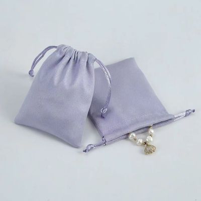 Sac scolaire Trolley Velours à corde à dessin Sac à bijoux pour emballage de logo personnalisé