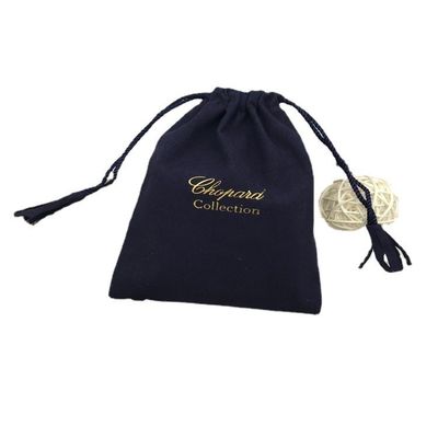 Design petit luxe poussière velours bijoux de la corde à tirer sac d'emballage et boîte avec logo