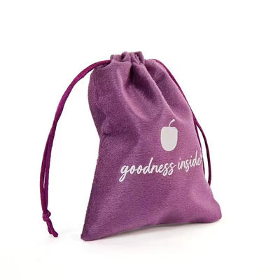 Design petit luxe poussière velours bijoux de la corde à tirer sac d'emballage et boîte avec logo