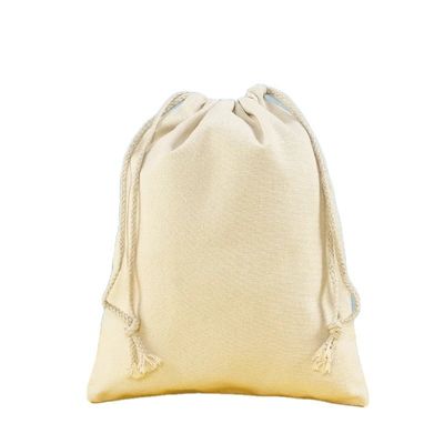 Logo personnalisé Sac à cordes en coton pour emballage écologique réutilisable de petite taille