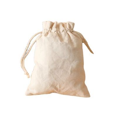 Logo personnalisé Sac à cordes en coton pour emballage écologique réutilisable de petite taille