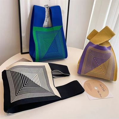 Logo personnalisé porté Populaire femme sac à main de magasinage Sac tissé polyester personnalisé Min