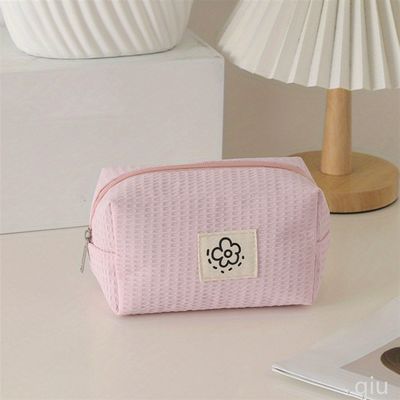 Tissu de maquillage polyester multi-fonction sac cosmétique sur mesure avec poignée