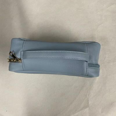 Sac de maquillage en cuir imperméable à l'eau Sac de toilettes en cuir à la mode Sac intérieur portable plat Sac cosmétique sur mesure pour femmes