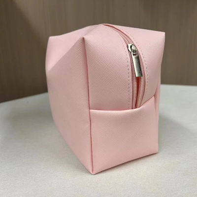 Imprimer le motif PU imperméable à l'eau Ziplock sac cosmétique sac de maquillage en couleur rose personnalisée bonbons
