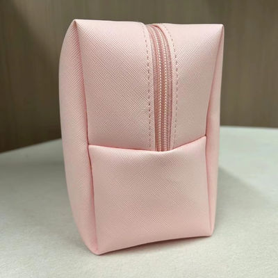 Imprimer le motif PU imperméable à l'eau Ziplock sac cosmétique sac de maquillage en couleur rose personnalisée bonbons