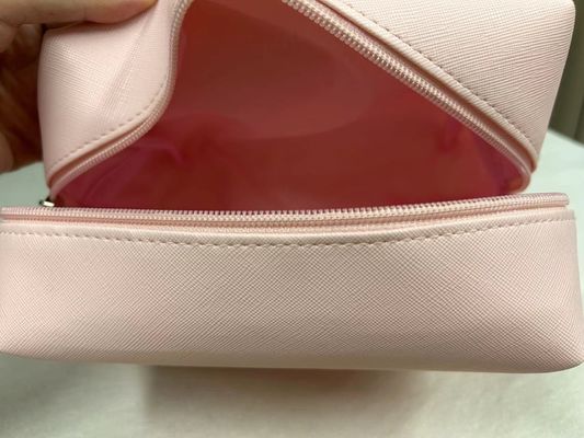 Imprimer le motif PU imperméable à l'eau Ziplock sac cosmétique sac de maquillage en couleur rose personnalisée bonbons