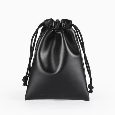 Logo personnalisé PU cuir imperméable à l'eau sac à cordes pour bijoux et cadeaux emballage