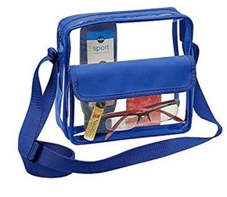 Logo personnalisé Clair Rouge DST Stade Sac de messagerie Crossbody avec bande de broderie tissée