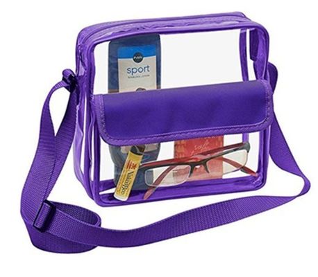 Logo personnalisé Clair Rouge DST Stade Sac de messagerie Crossbody avec bande de broderie tissée
