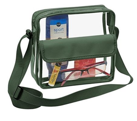 Logo personnalisé Clair Rouge DST Stade Sac de messagerie Crossbody avec bande de broderie tissée