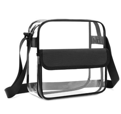 Logo personnalisé Clair Rouge DST Stade Sac de messagerie Crossbody avec bande de broderie tissée