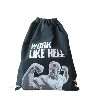 Logo personnalisé motif de toile de coton sac à dos à la corde pour chaussures de basket