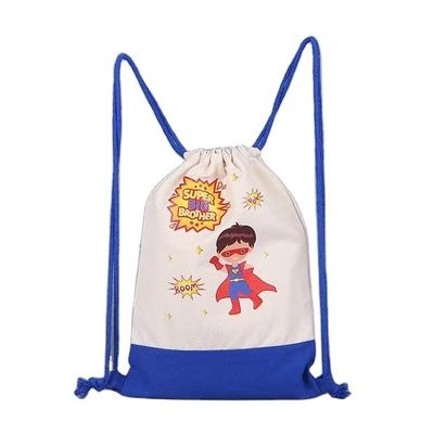 Logo personnalisé motif de toile de coton sac à dos à la corde pour chaussures de basket