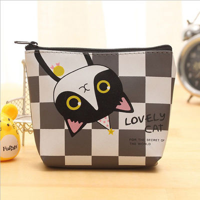 Couleur personnalisée écouteur étanche Stockage de pièces de monnaie en plastique sac à main pour clé de chat mignon
