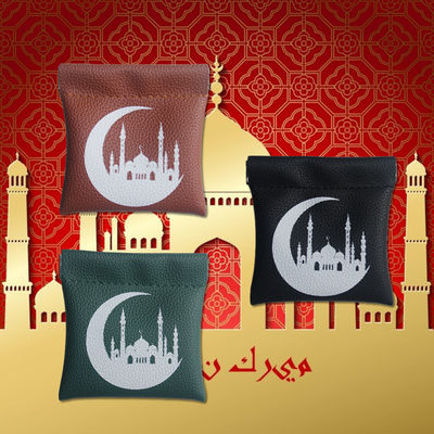 Sac à monnaie en cuir compact pour musulman de couleur personnalisée