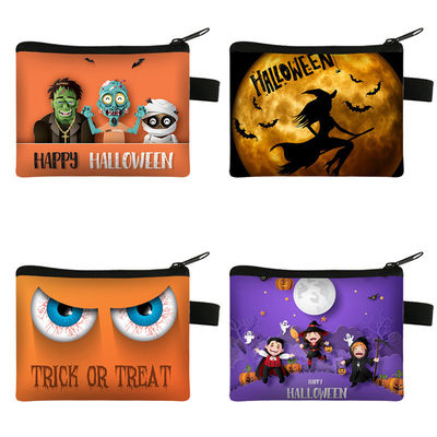 2024 Sac à main de dessin animé d'Halloween Petit portefeuille portable pour enfants avec dessin imprimé