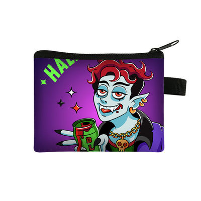 2024 Sac à main de dessin animé d'Halloween Petit portefeuille portable pour enfants avec dessin imprimé