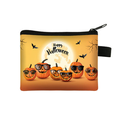 2024 Sac à main de dessin animé d'Halloween Petit portefeuille portable pour enfants avec dessin imprimé
