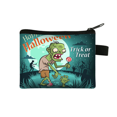 2024 Sac à main de dessin animé d'Halloween Petit portefeuille portable pour enfants avec dessin imprimé