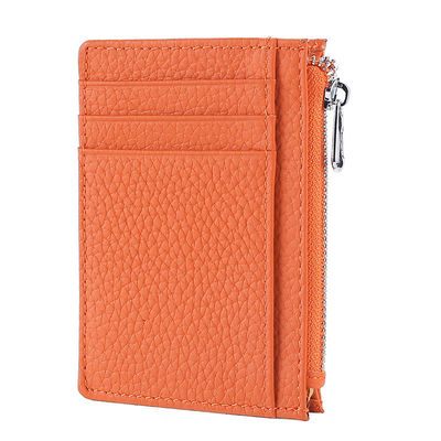 Logo personnalisé accepté Dernière poche frontale minimaliste Porte-carte de portefeuille RFID pour hommes