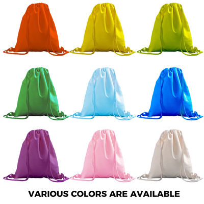 Sac à dos à cordes en coton avec imprimante et marque de logo personnalisé