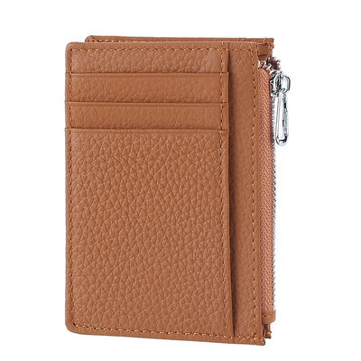 Logo personnalisé accepté Dernière poche frontale minimaliste Porte-carte de portefeuille RFID pour hommes