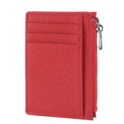 Logo personnalisé accepté Dernière poche frontale minimaliste Porte-carte de portefeuille RFID pour hommes