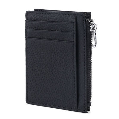 Logo personnalisé accepté Dernière poche frontale minimaliste Porte-carte de portefeuille RFID pour hommes