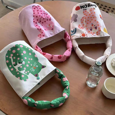 Mini sac à seau mignon sac à main en toile Poche avant et design personnalisé