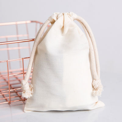 Sac à poussière en coton naturel à corde à tirer avec tissu imperméable pour sac scolaire