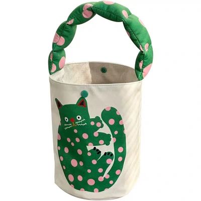 Mini sac à seau mignon sac à main en toile Poche avant et design personnalisé