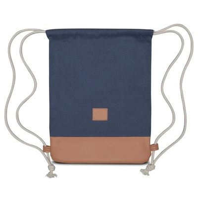 Logo personnalisé Sac à cordes en tissu de coton à boucle douce pour le gymnase et les activités de plein air