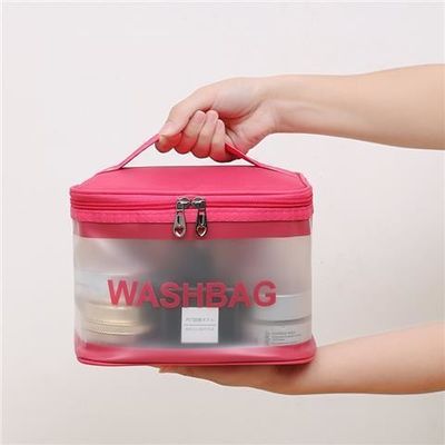 Logo personnalisé Sac de maquillage transparent en PVC pour les produits de toilette de voyage et l'organisation cosmétique