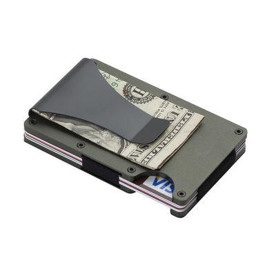 Portefeuille de carte en aluminium à blocage RFID réutilisable/portefeuille slim pour hommes en métal intelligent/portefeuille en aluminium minimaliste